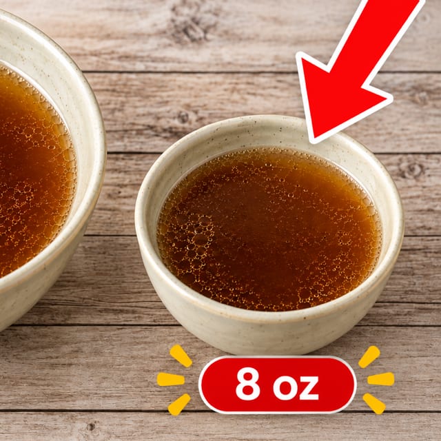 8 oz of Beef Broth.