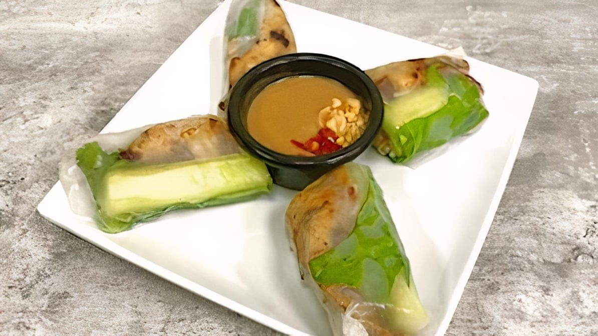 A2: Grilled Chicken Spring Rolls - Goi Cuon Ga.
