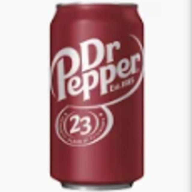 Canned Dr Pepper.
